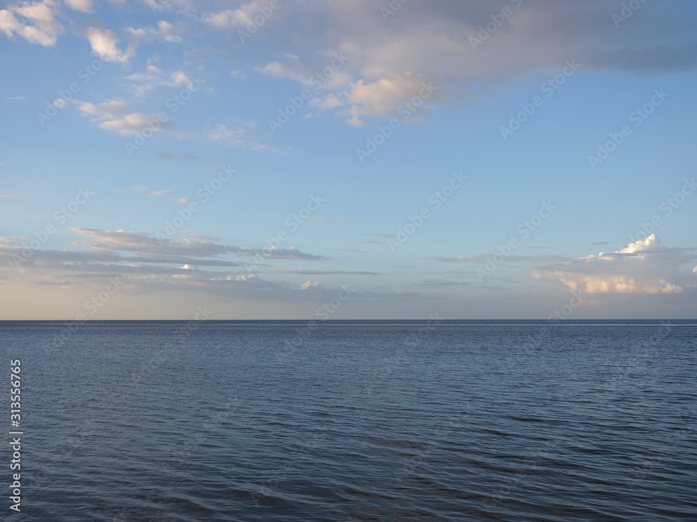 Seascape at bay of Campeche city at state of Tabasco in Mexico