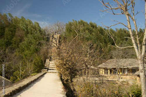 Old korean castle town in Suncheon, South Korea.  It was constructed at the age of Joseon Dynasty. 