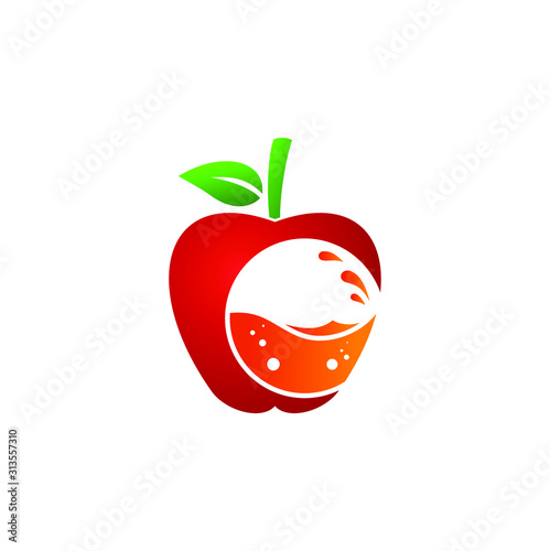 Apple juice graphic vector illustration