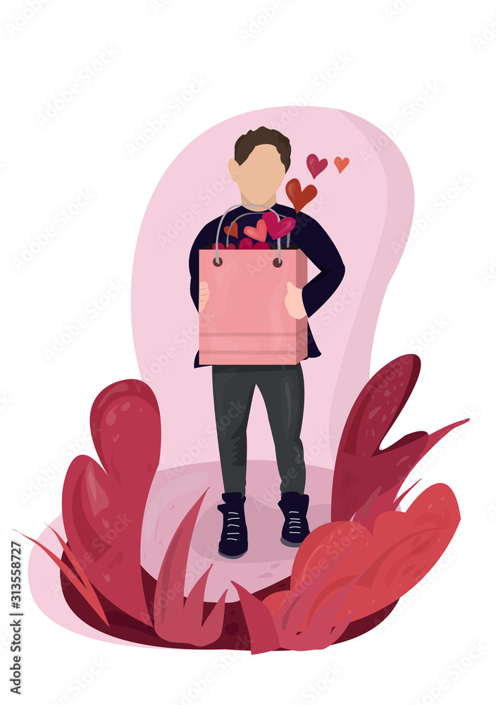Promo Valentines, New Year banner, Sale poster and flyer with gift and hurts Promo Valentines, New Year banner, Sale poster and flyer with gift and hurts