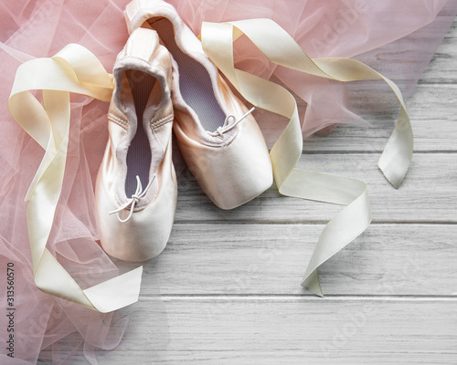 Pointe ballet shoes