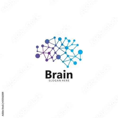 Brain Logo Template vector icon illustration