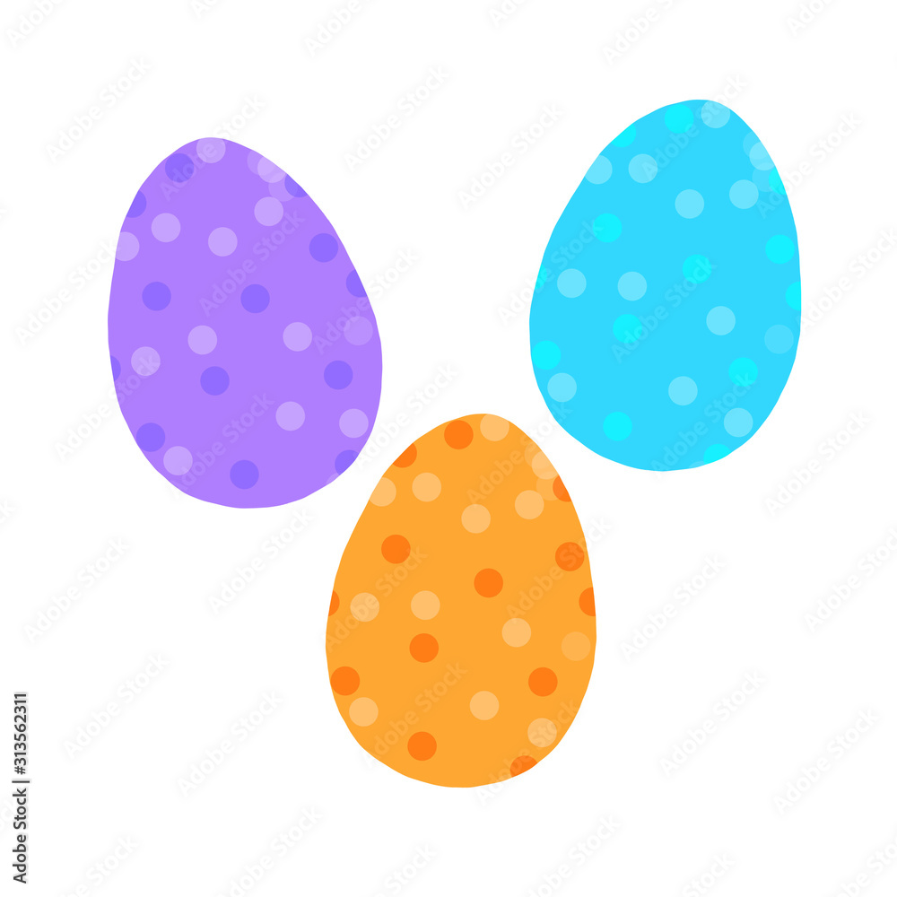 Set of hand drawn Easter eggs isolated on white background. Pattern of dots and lines. Hello spring. Design elements Set of hand drawn Easter eggs isolated on white background. Pattern of dots and lines. Hello spring. Design elements