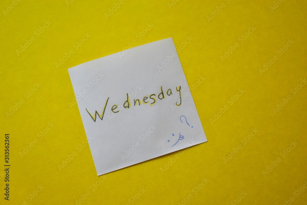 Paper stickers: days of the week in English. Paper stickers: days of the week in English.