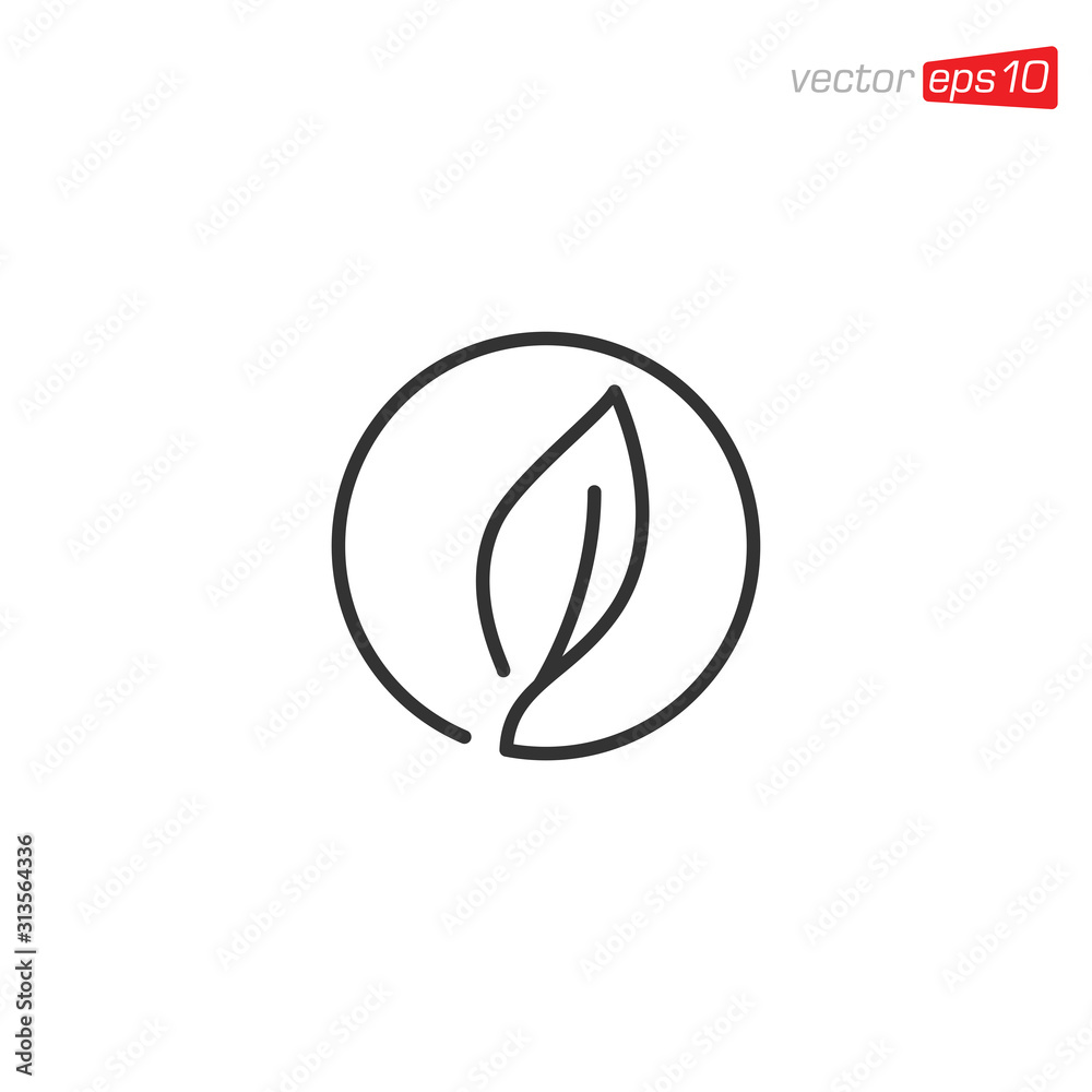 Nature Leaf Icon Logo Design Template Nature Leaf Icon Logo Design Template