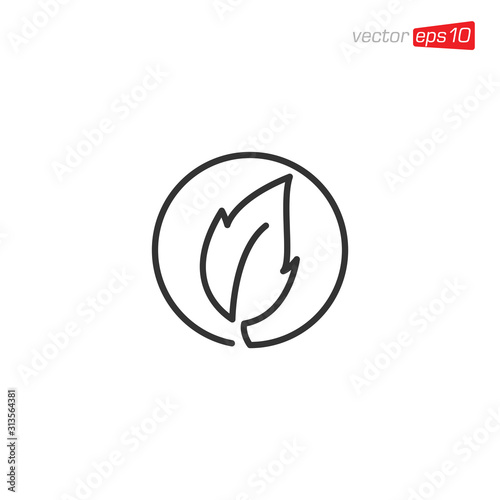 Nature Leaf Icon Logo Design Template