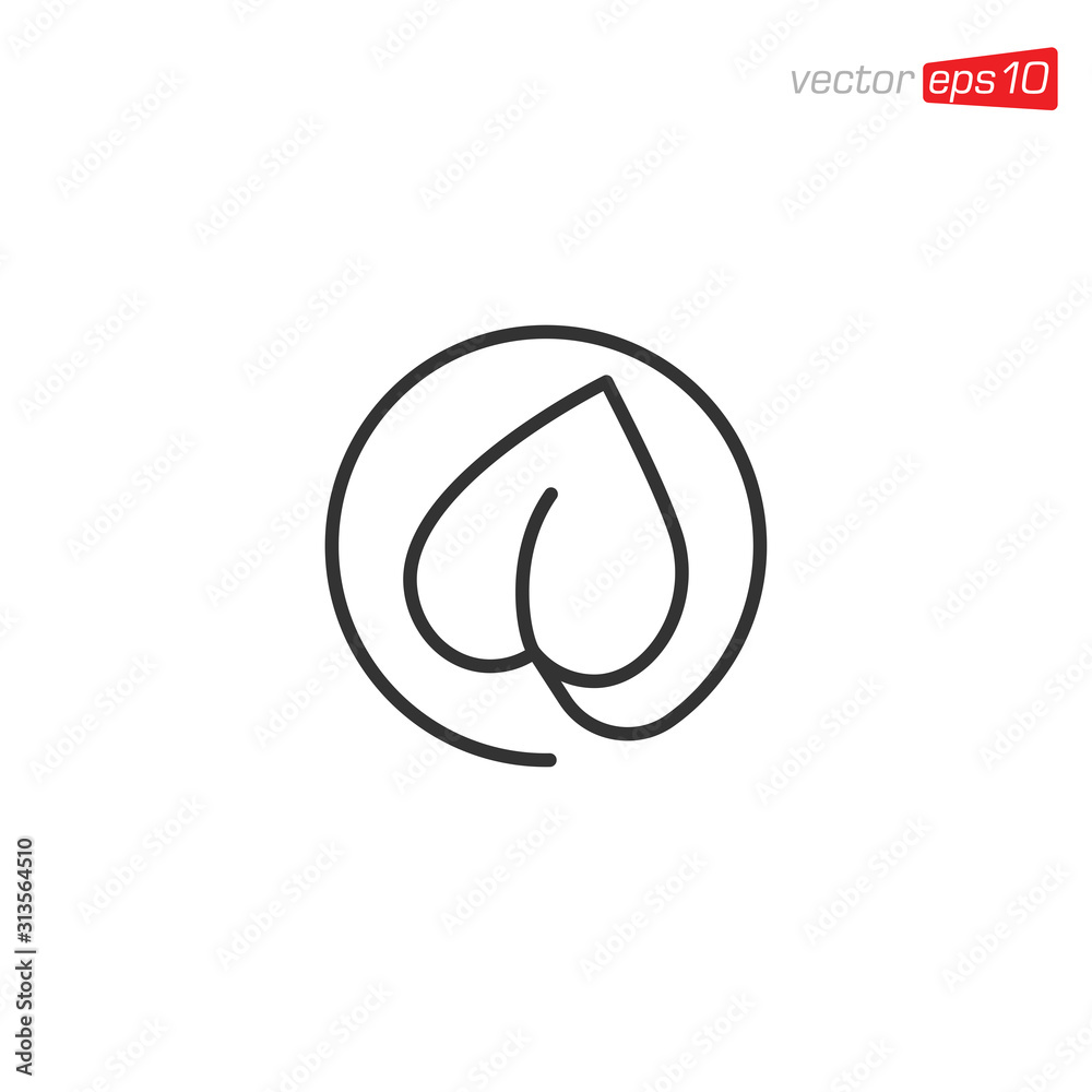 Nature Leaf Icon Logo Design Template Nature Leaf Icon Logo Design Template