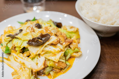 Obraz na płótnie 肉野菜炒め w salonie