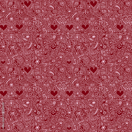 drops on a red background seamless  valentine pattern 