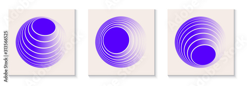telescopic balls sequence ivory mauve blue