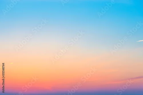 Panel kuchenny z motywem Sunset or sunrise colorful pink, red, blue and orange beautiful sky