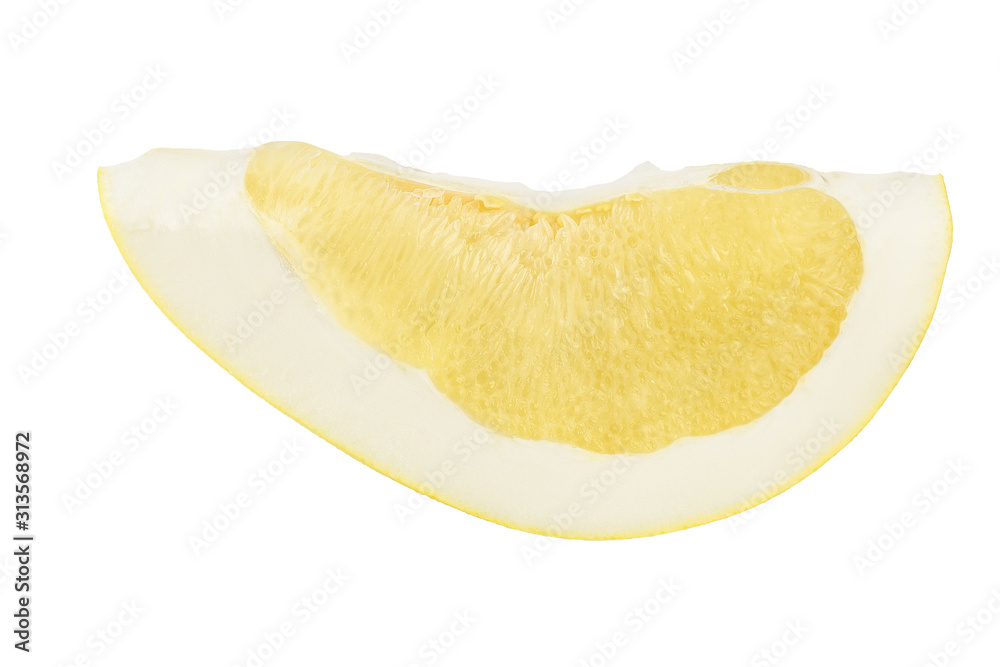 slice of pomelo isolated on white background slice of pomelo isolated on white background