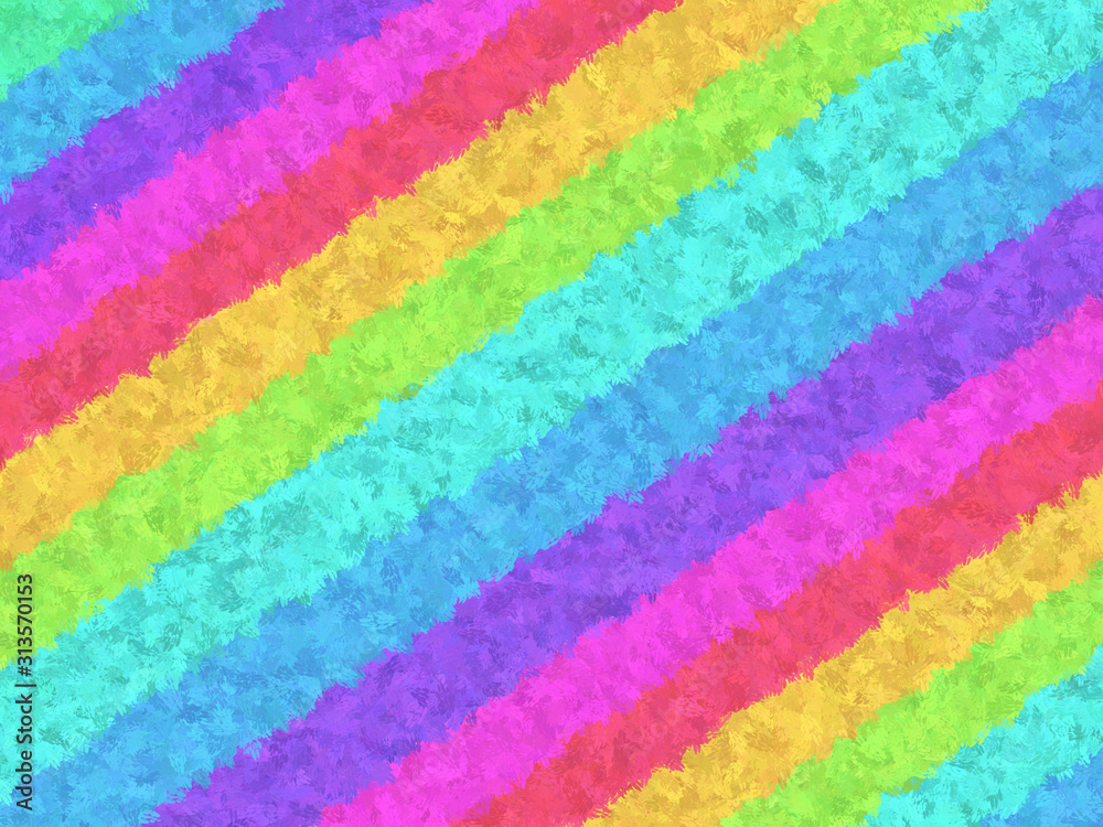 Raibow Stripes Jungle theme watercolor paint fabric wool fur pattern, Feather texture carpet design luxury abstract use as a background or paper element scrapbook. creative by using photoshop brush.