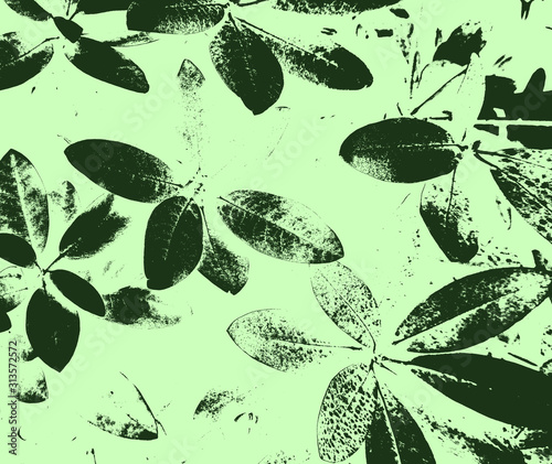 Seamless pattern with leaves as natural botanical background