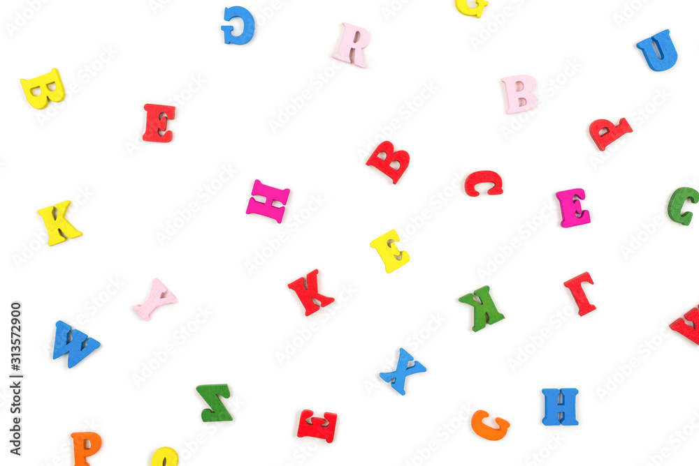 Multicolored letters isolated on a white background. Multicolored letters isolated on a white background.