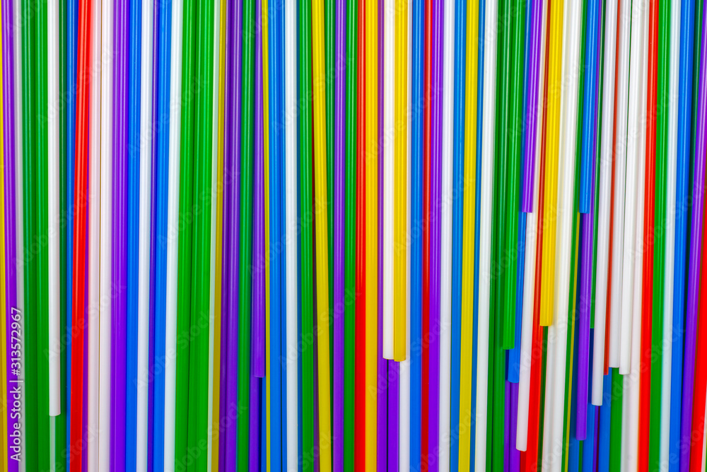 Fototapeta premium Colorful plastic tubules background.