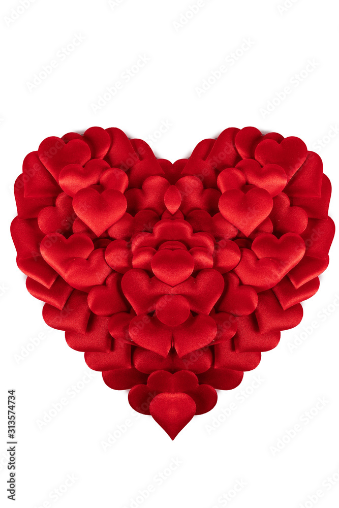 Valentines day hearts on white Valentines day hearts on white