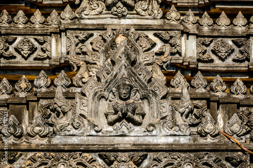 Photography detail of temple in angkor cambodia, digital photo picture as a background