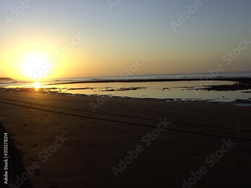 playa del Inglés al amanecer en Septiembre