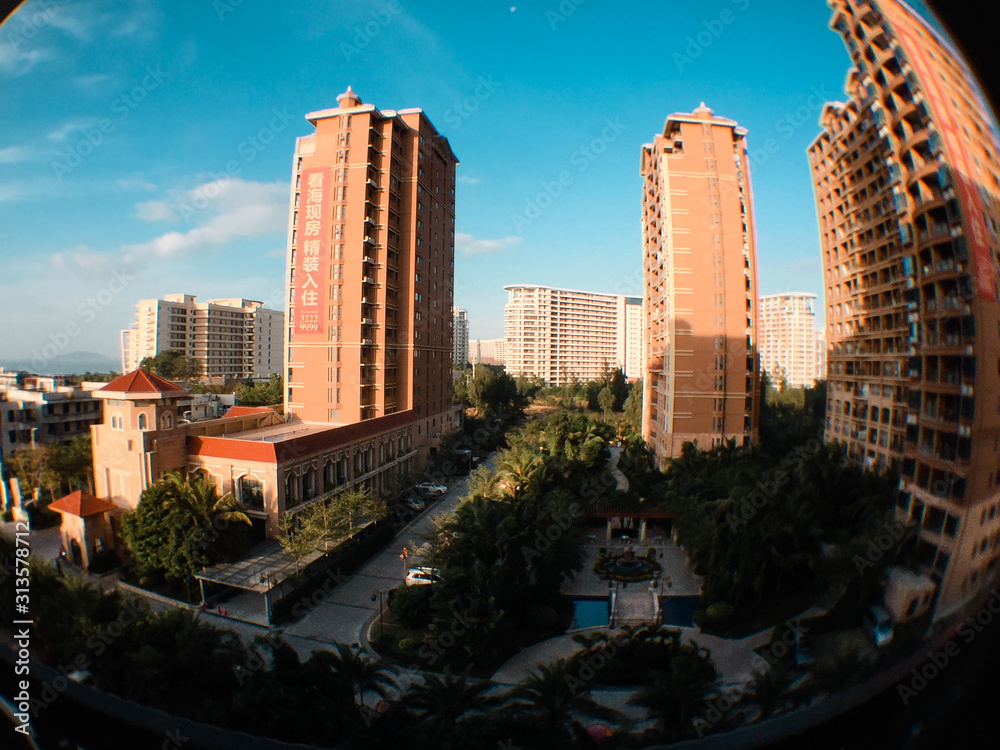 Obraz premium city in the lens, travel to China, Asia