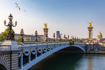 Leinwandbilder Pont Alexandre III Pont Alexandre III am Sommermorgen  © daliu