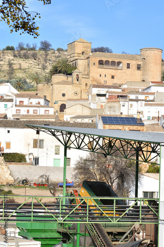 View of the Andalusian town of Canena with its famous castle, symbol of the production of an excellent olive oil photo