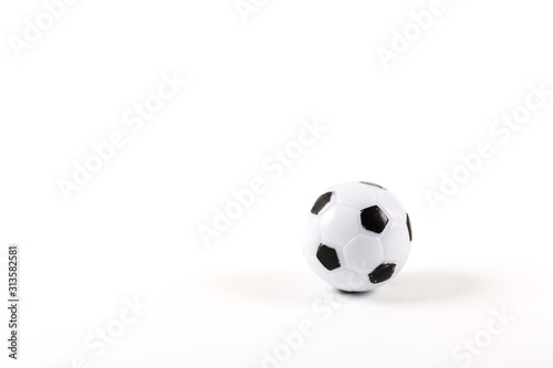 Soccer and football ball isolated on white background