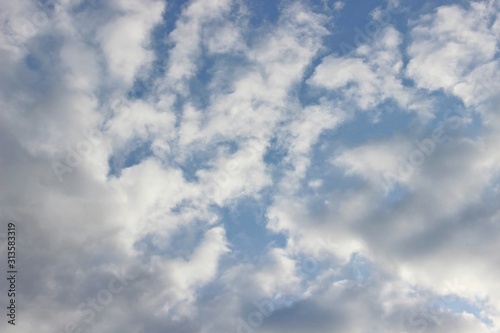 Beautiful blue sky  beautiful white clouds. Weather