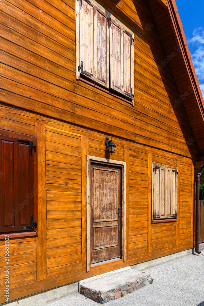 old wooden house in Podlasie, Poland