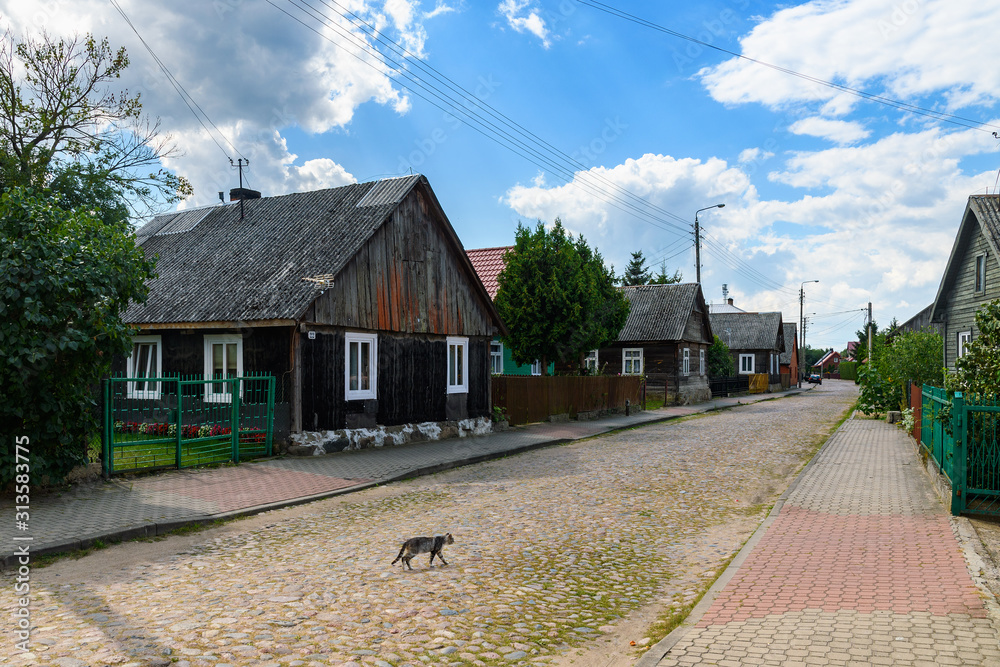 old wooden house in Podlasie, Poland