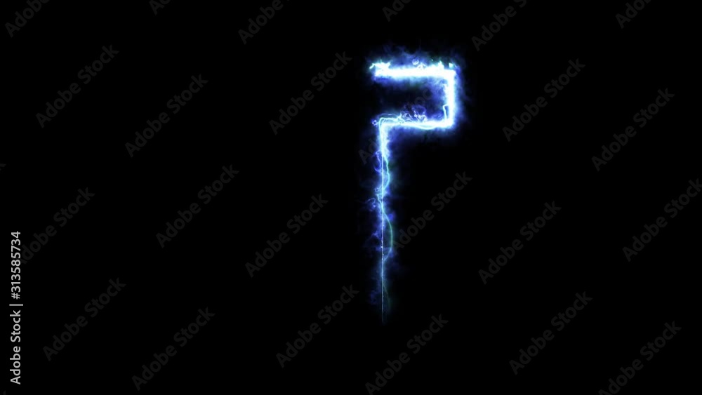 Electric blue letter T reveal on black background. 4K 60 fps animation. Electric blue letter T reveal on black background. 4K 60 fps animation.