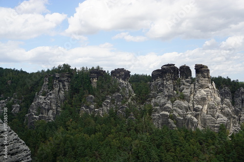 Rock formations at Bastei, Dresden, Germany