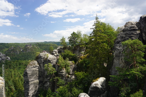 Rock formations at Bastei, Dresden, Germany