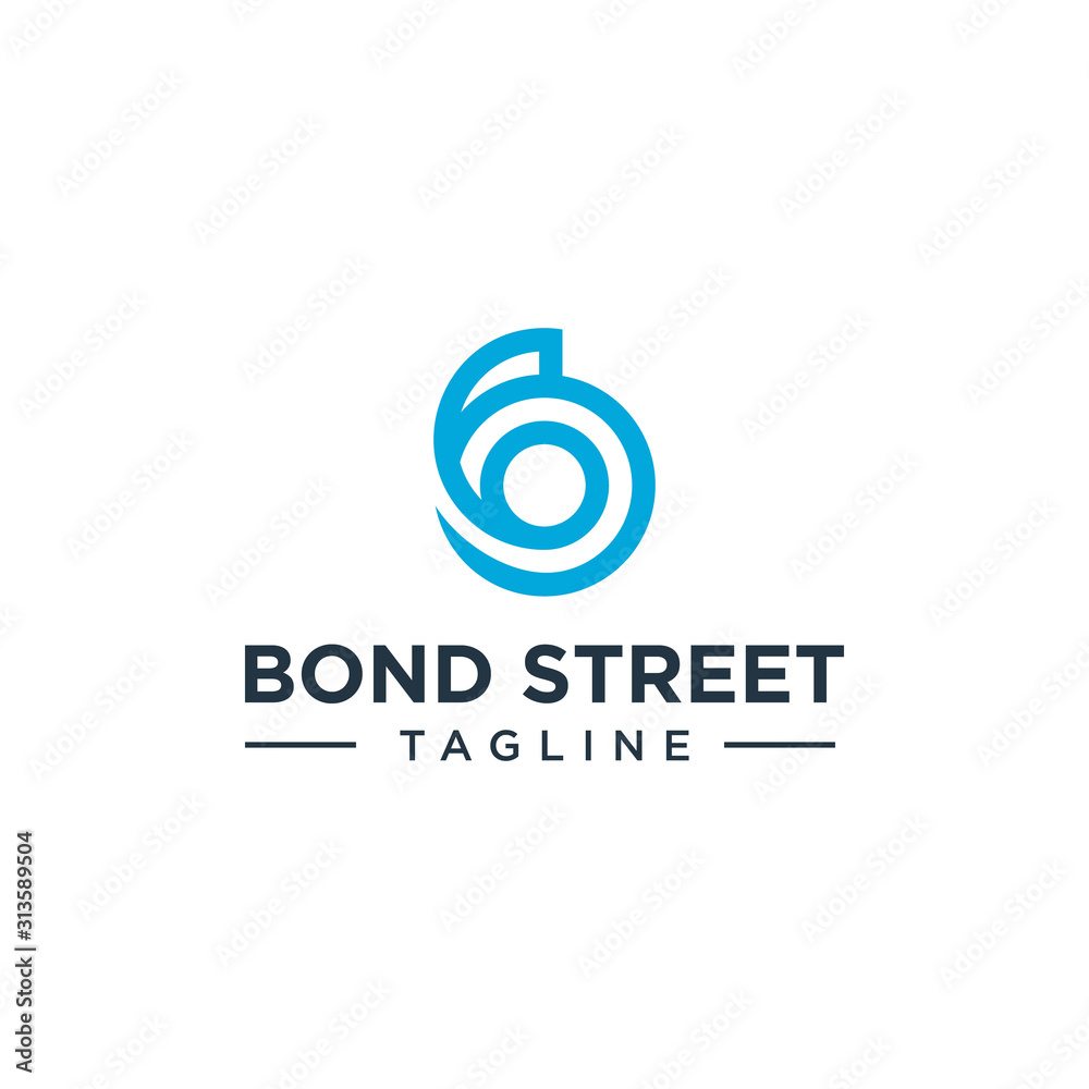 unique bondstreet design logo for premium graphic branding designs