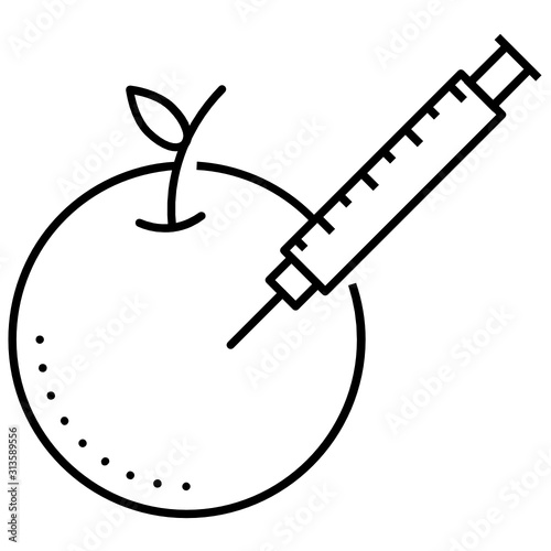 Bioengineered foods Vector Icon GMO Concept Design