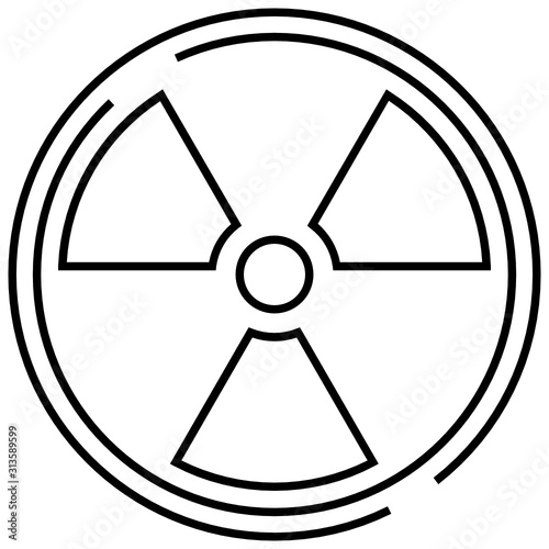 Nuclear Biohazard Sign Vector Icon Design