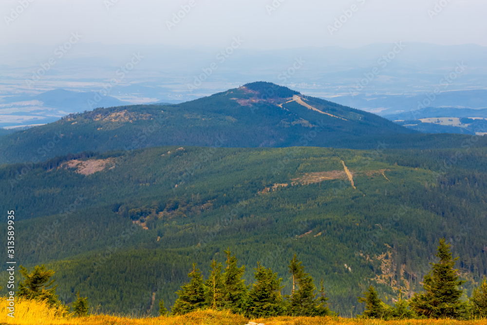 Black Mountain seen from the top of Śnieżnik, Poland