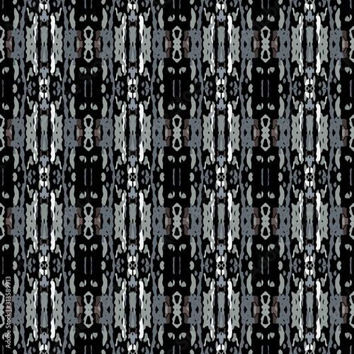 Hand Drawn, Paint Texture. Shibori Seamless 