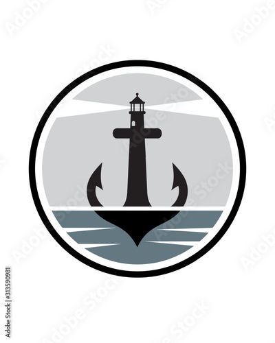 Anchor Lighthouse Logo