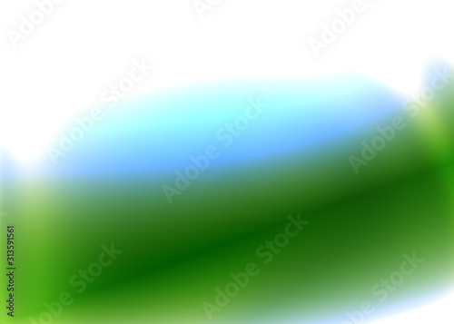Abstract white, green and blue smooth gradient background