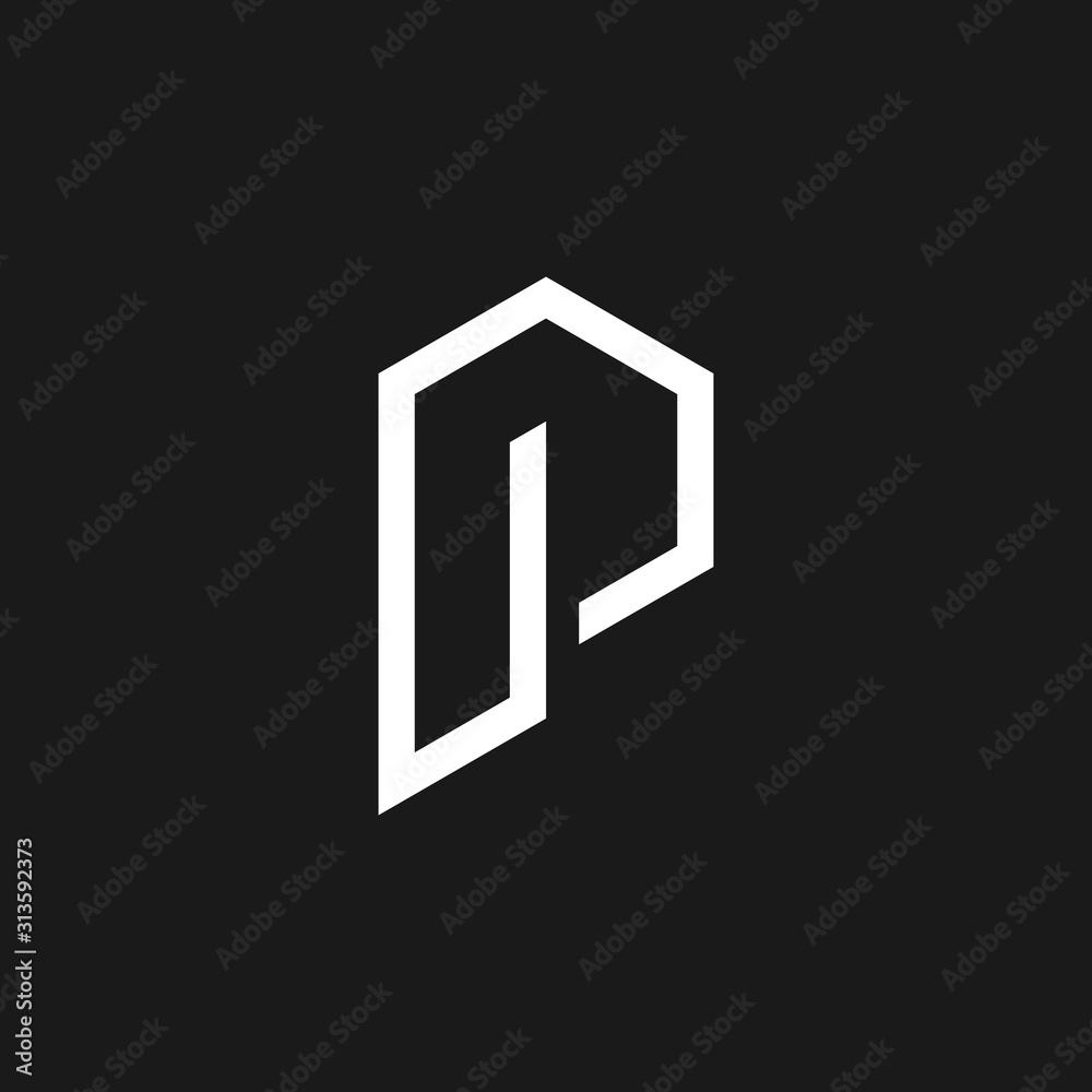 abstract initial letter P logo design template abstract initial letter P logo design template