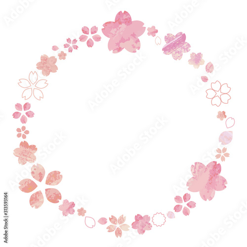 桜の花 飾り 円