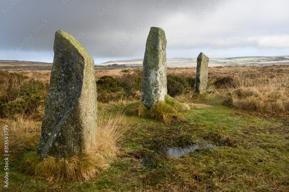 standing stones at Tregeseal stone circle, Cornwall