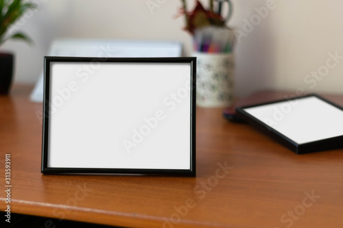 Black Photo Frame Blank Mockup