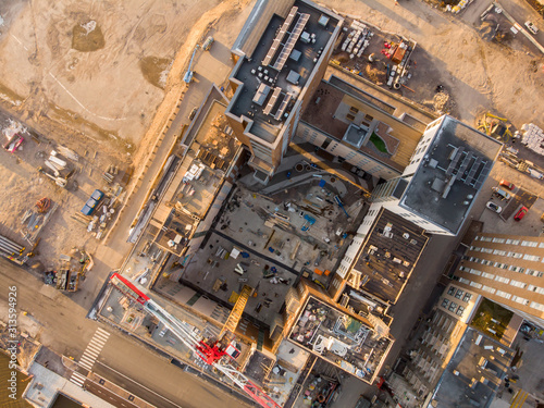 aerial view of building construction © Anders