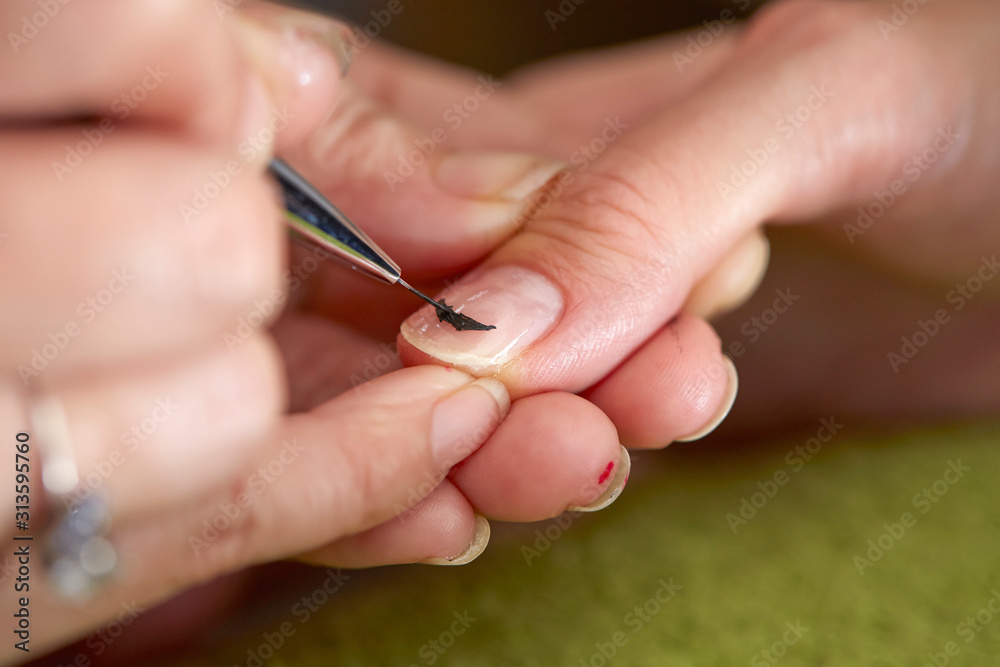 Nail art design at salon Nail art design at salon