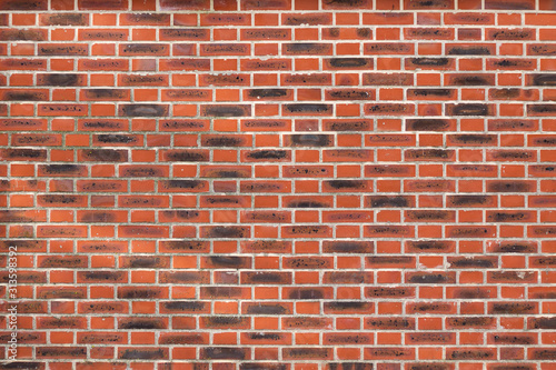 Orange and brown brick wall background or texture