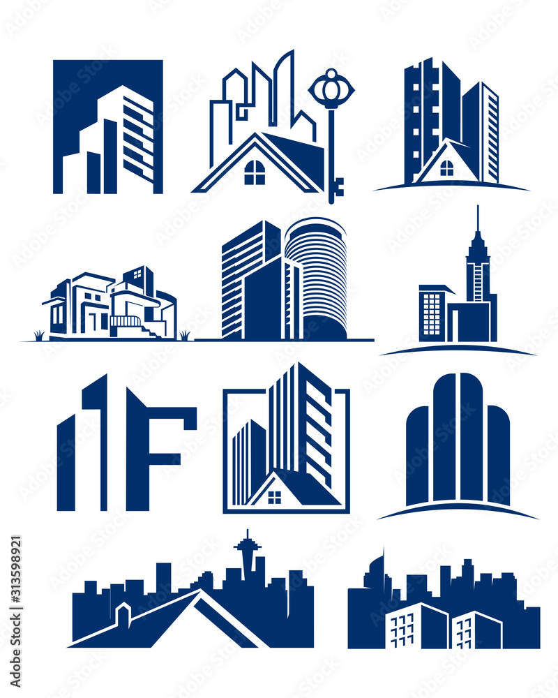Obraz premium Set of Real Estate Logo
