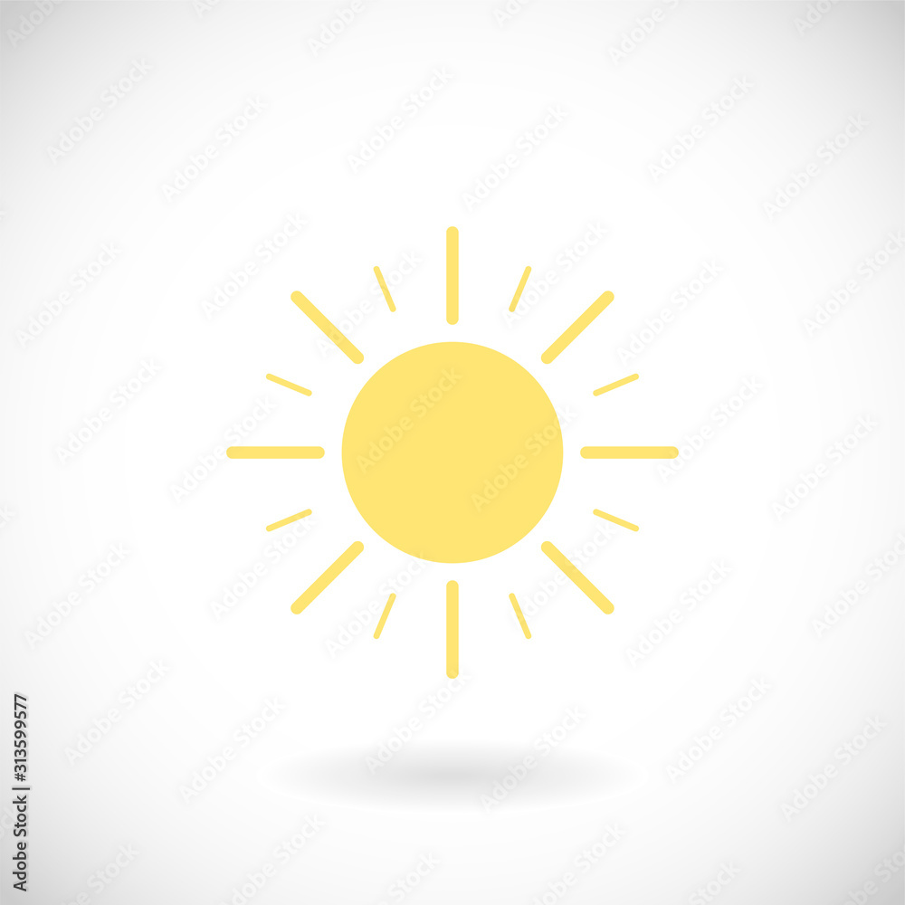 Sun symbol icon. Vector illustration Sun symbol icon. Vector illustration
