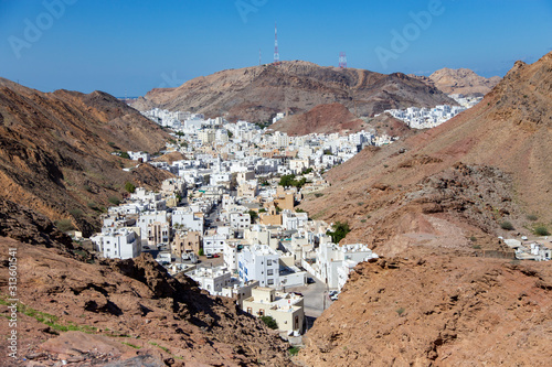 Panoramic view of the city Muscat capital of Oman photo